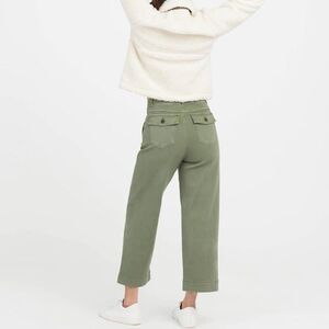 SPANX Stretch Twill Wide Leg Cropped Pant S